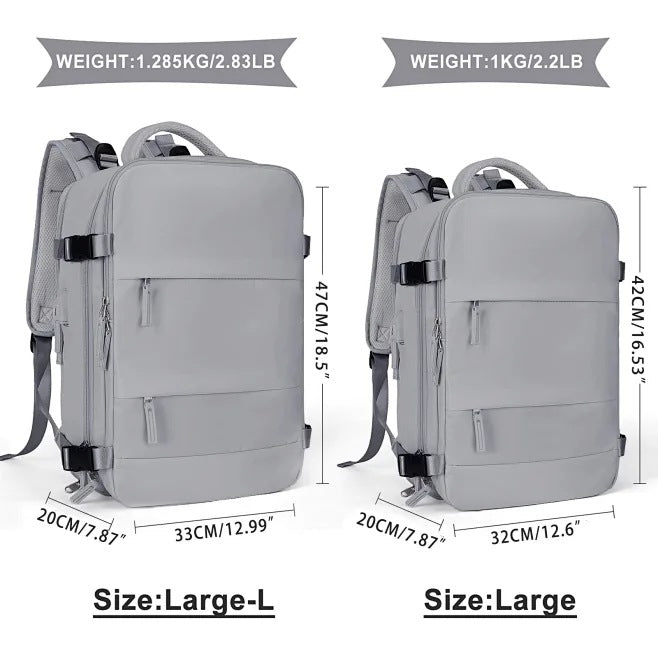 Water-Resistant Large Capacity Travel Backpack – 28% Off! Light Blue Bucket Bag with Drawstring & Comfort Straps