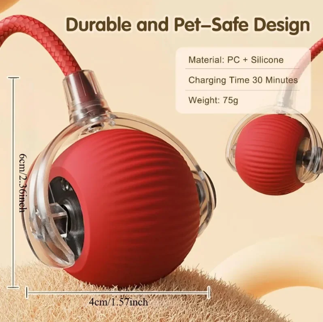 Cat Ball Toy with Rope