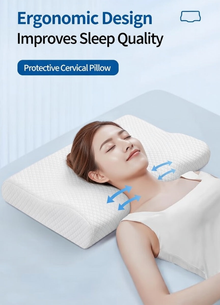 Butterfly Neck Relief Memory Foam Pillow – 28% Off! Ergonomic Zoned Design for Pain Relief & Better Sleep